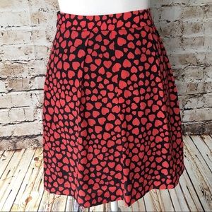 J.Crew Heart Print Skirt 10